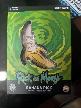 Rick and Morty Banana Rick Limited Edition 1oz Silver Bar